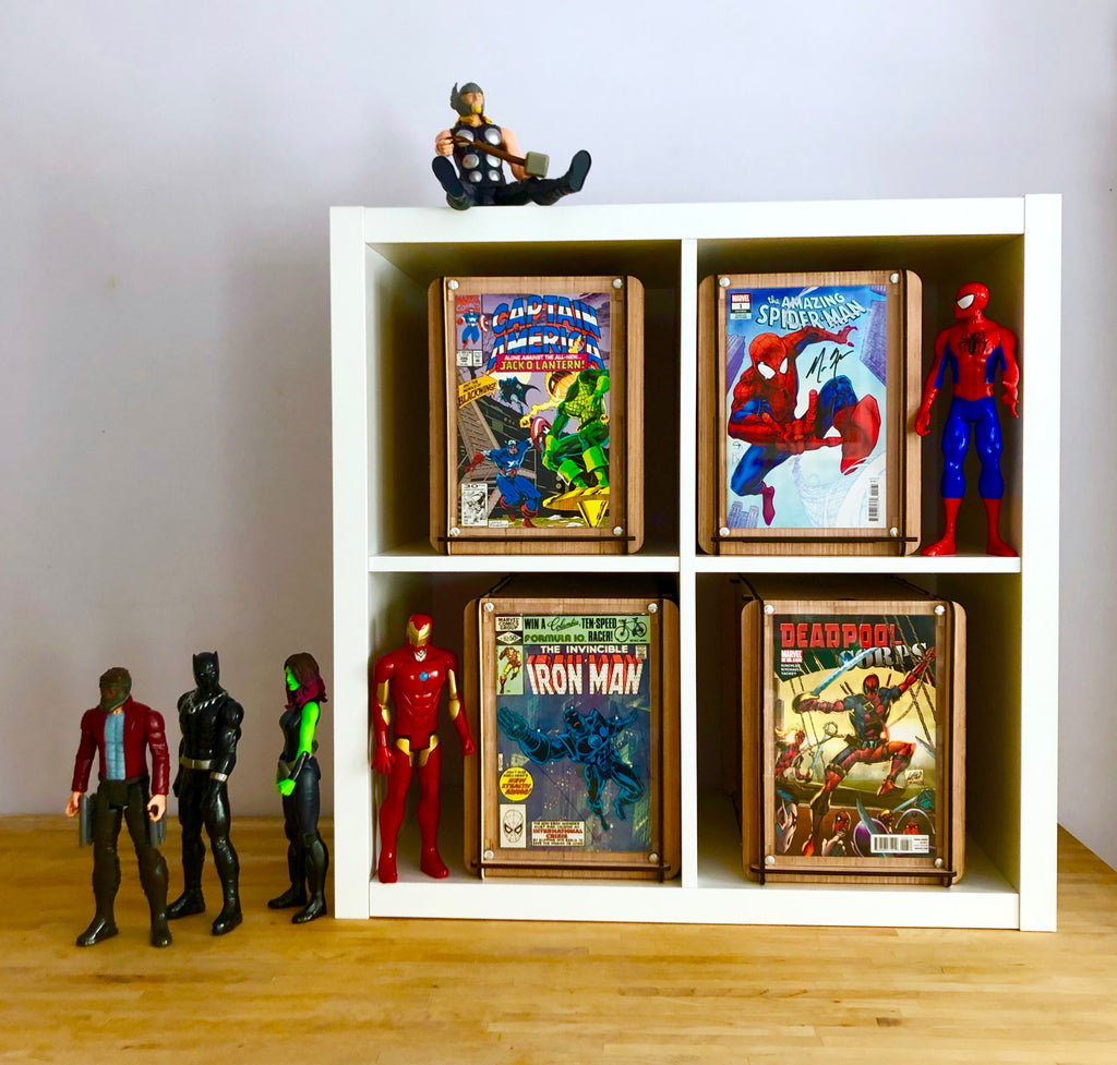 Comic Book Storage Boxes with Comic Frame  3 pack - Perfect for Displaying  and Storing Comic Books