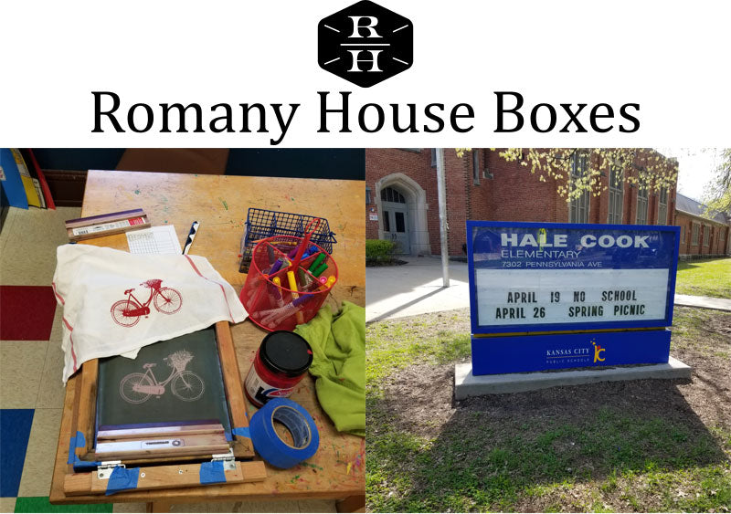 Silk Screen Printing With The Students at Hale Cook Elementary.