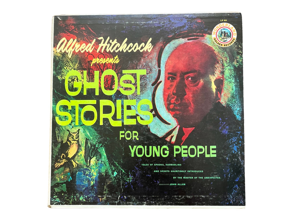 Perfect for Halloween! Record Storage/Display Box PLUS Vintage Vinyl LP -Alfred Hitchcock Ghost Stories for Young People