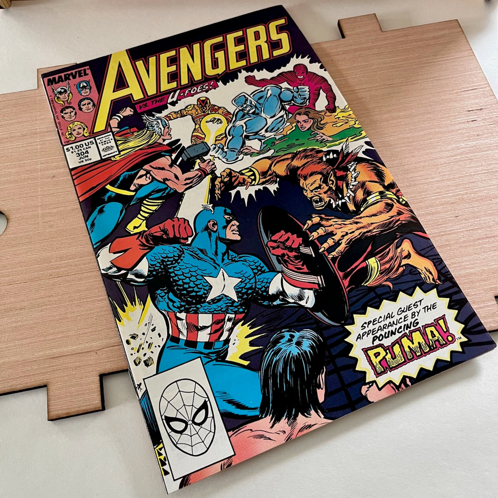 Eco-Friendly Comic Storage/Display Box + Vintage Avengers Comic Book #304 - A Great Gift