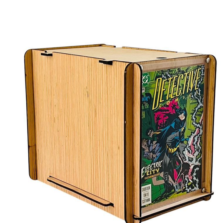 Wooden Comic Storage/Display Short Box PLUS Vintage DC's Detective Comics Batman #646