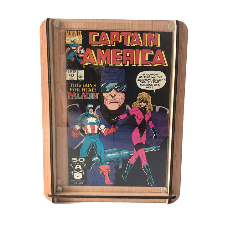 Comic Storage & Display Box Plus Vintage (1991)  Captain America Comic   - Great Gift for a Cap Fan or Comic Collector