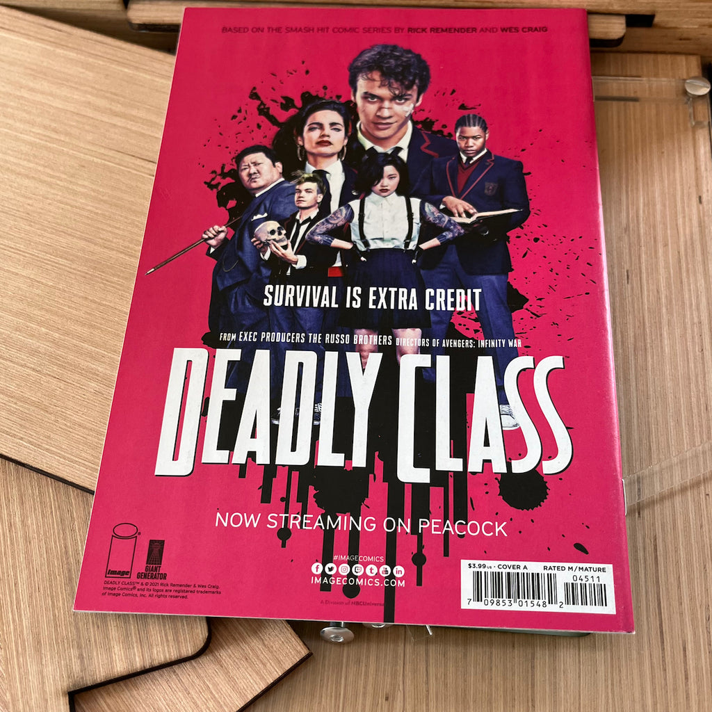 Image Comic's Deadly Class #45 Save Your Generation #1 PLUS Comic Book Storage & Display Box - Perfect Gift for Deadly Class Fan or Comic Collector