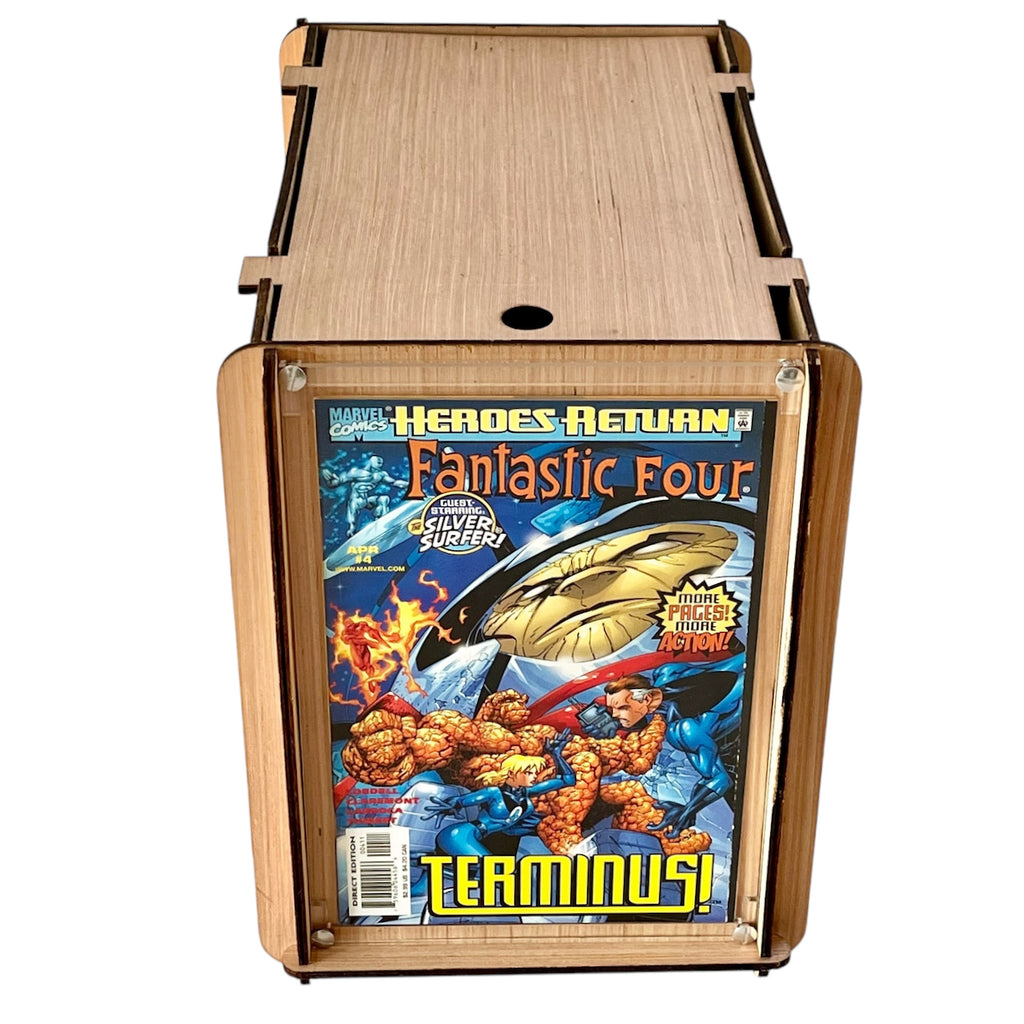 Fantastic Deal! Romany House's Comic Storage & Display Box PLUS Marvel's Fantastic Four Heroes Return Vol 1 #4 Comic Book