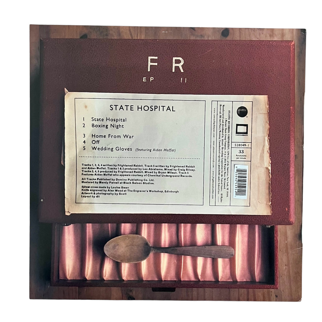 Romany House Vinyl Record Storage/Display Box Plus Frightened Rabbit's 2012 EP - State Hospital -- A Must for Contemporary Vinyl Collectors