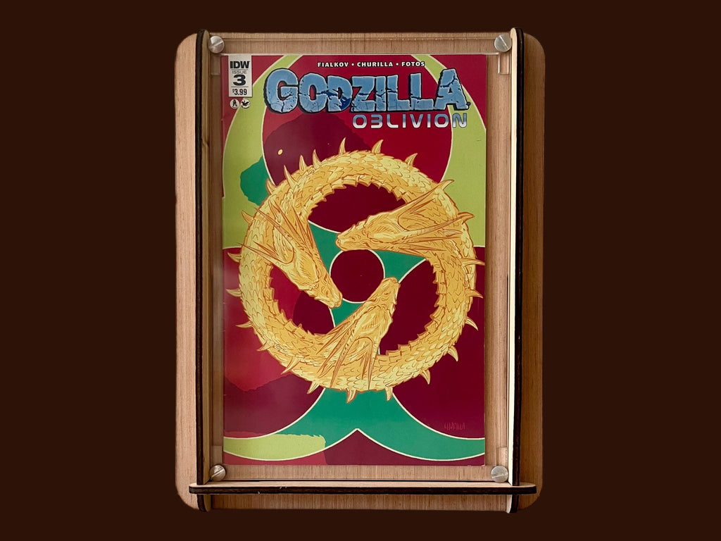 Romany House Comic Book Short Box Storage Plus IDW's Godzilla Oblivion #3 - From 2016 -- Great Gift For Godzilla Fan or Comic Collector