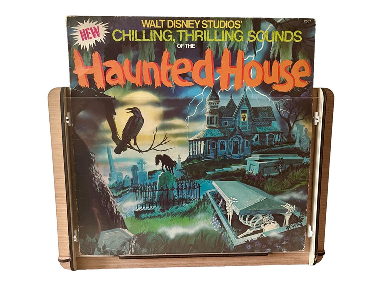 Perfect for Halloween! Record Storage/Display Box PLUS Vintage Vinyl LP - Disney Studios "Chilling, Thrilling Sounds of the Haunted House"