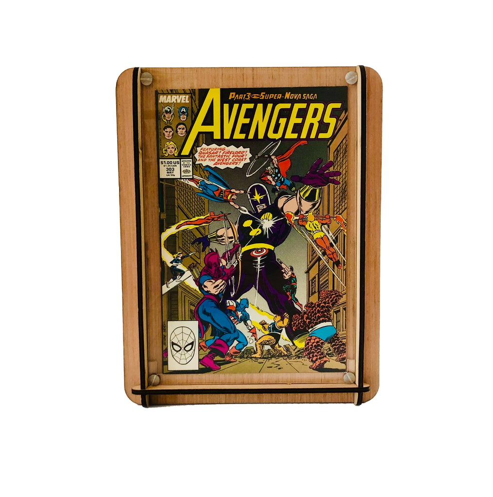 Comic Book Storage & Display Box Plus Vintage 1989 Avengers #303 Comic Book  - Great Gift for an Avengers Fan or Comic Collector