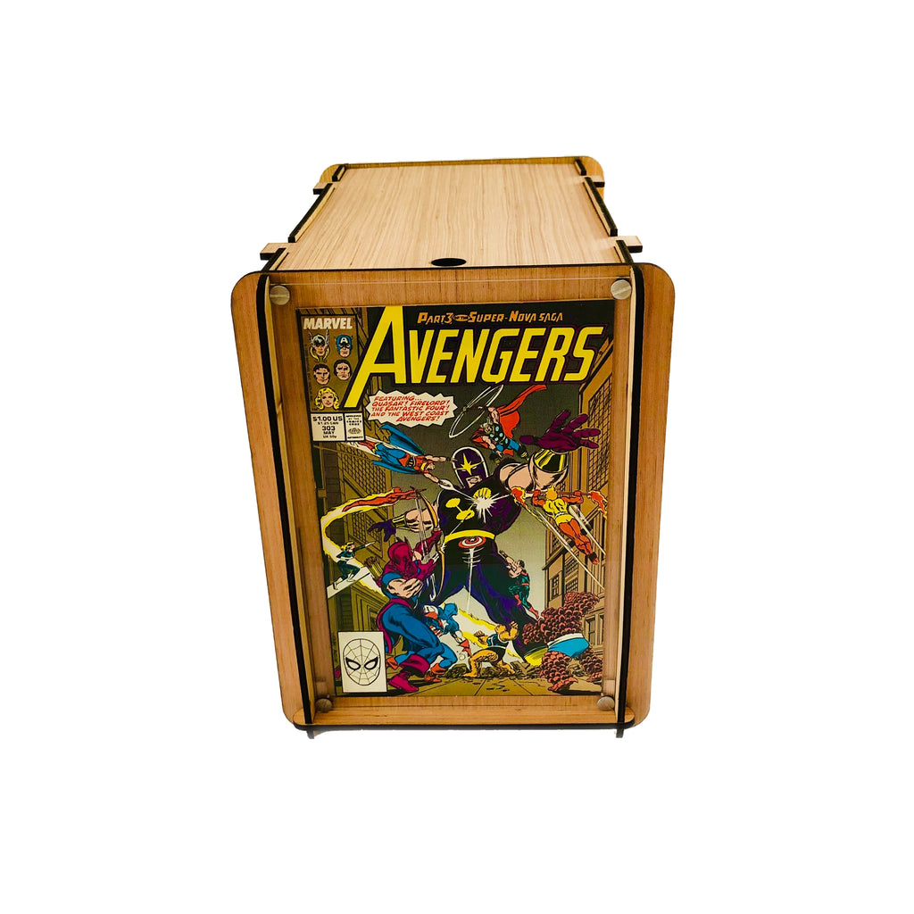 Comic Book Storage & Display Box Plus Vintage 1989 Avengers #303 Comic Book  - Great Gift for an Avengers Fan or Comic Collector