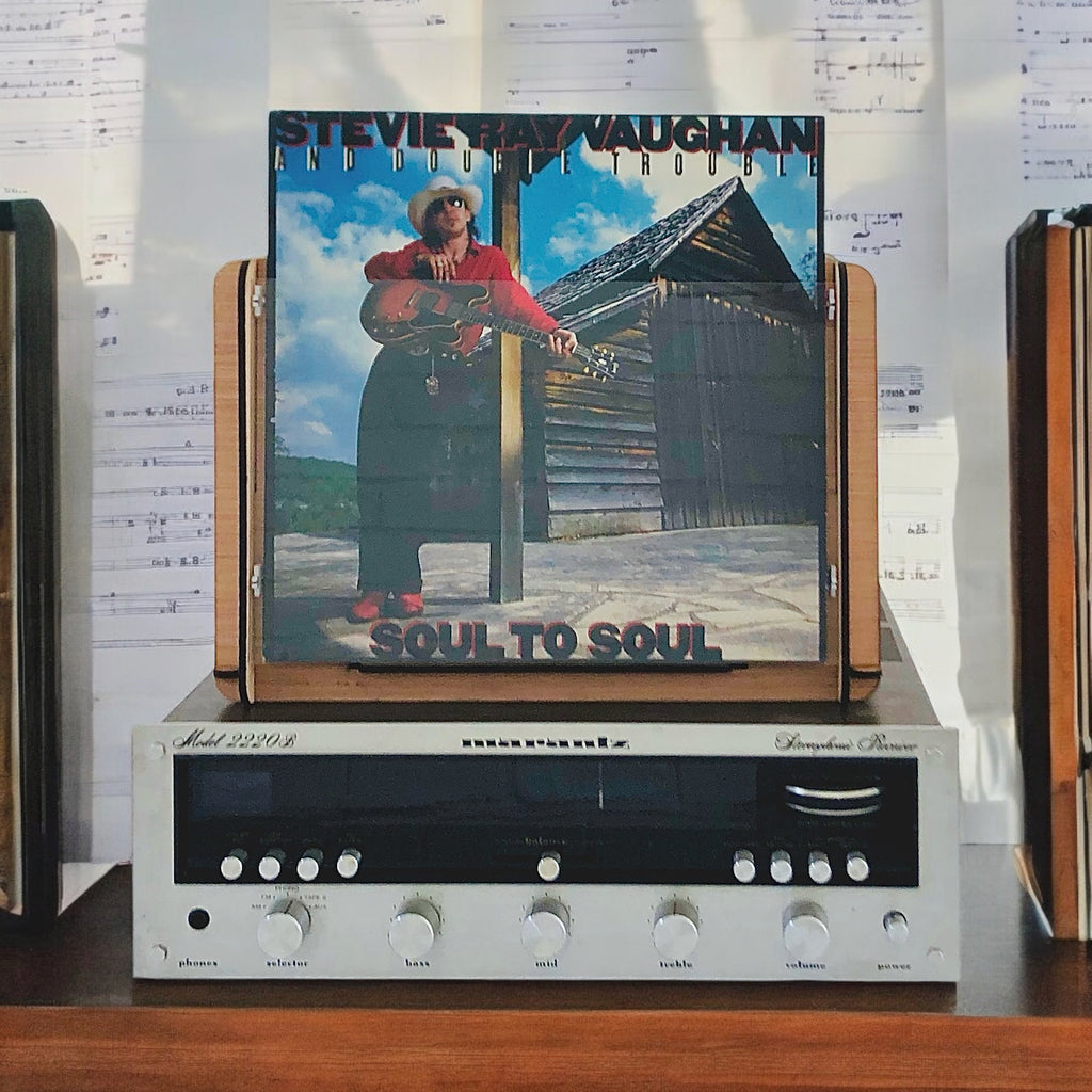 Vinyl Record Storage Box with Album Cover Display - Records & LPs Looks Great in this Wood Crate - Handy Display Shows What's Playing Now