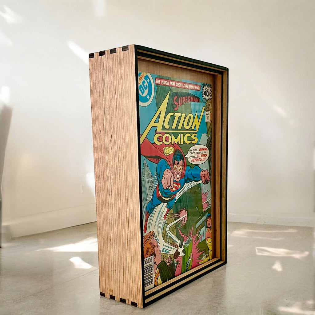 Comic Book Frame Sits On a Desk, Hangs On a Wall! PLUS it Stores 10-15 Comics - Perfect for Your Favorite Series or Limited Storage Space