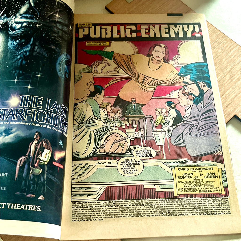 Comic Storage Box PLUS Marvel's X-Men Comic "Rogue Public Enemy" #185 - Keep it for Yourself or Makes A Great Gift!