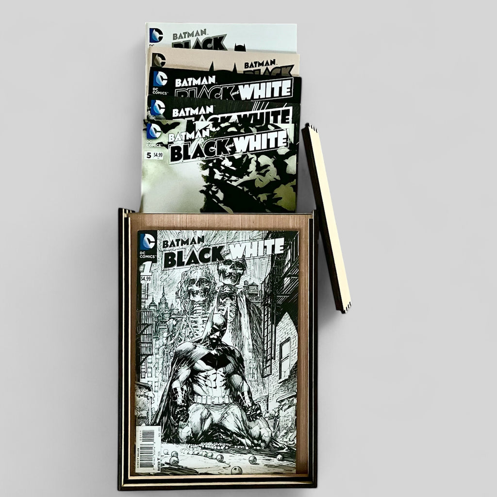 Comic Frame with Storage Sits On a Desk or Hangs On a Wall! PLUS This Gift Set Includes a Complete Batman Series - A Perfect Combination!