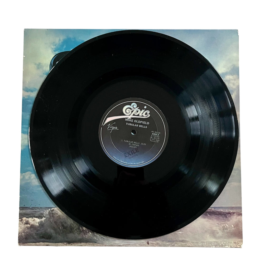 Romany House Vinyl Record Crate & Display + Mike Oldfield's Classic Tubular Bells LP - The Perfect Gift for Your Favorite Boomer