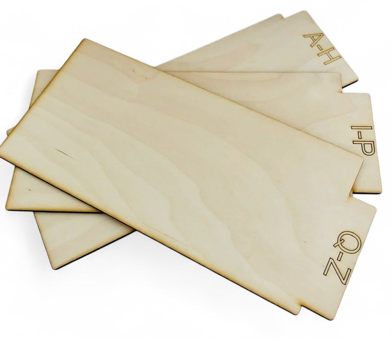 Organizing Alpha Dividers for Your Vinyl LP Record Collection - Set of Three