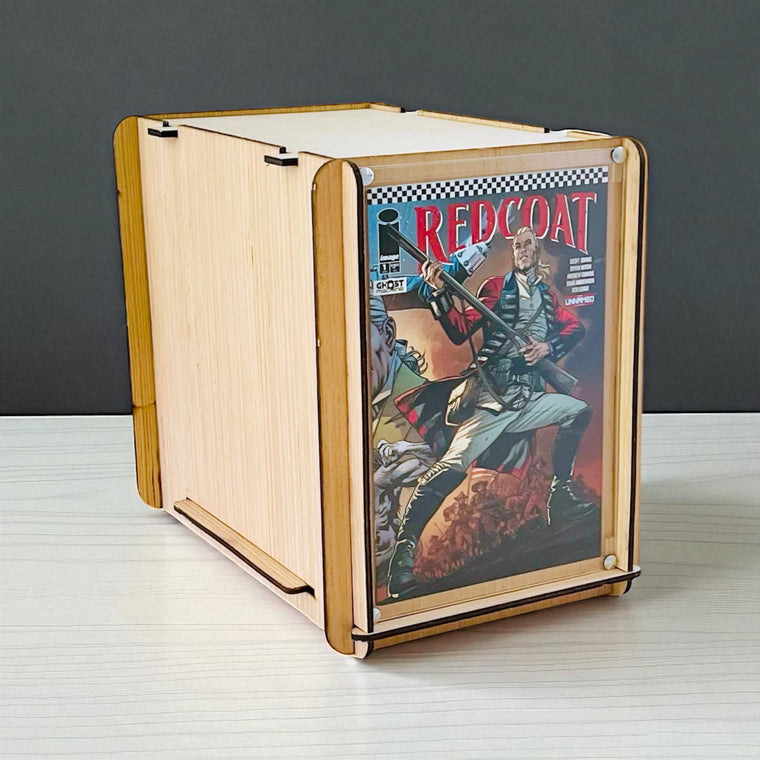 Wood Comic Storage & Display Short Box PLUS The Premier Issue of Image Comics Redcoat #1