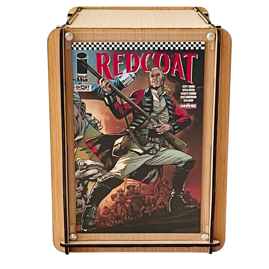 Wood Comic Storage & Display Short Box PLUS The Premier Issue of Image Comics Redcoat #1
