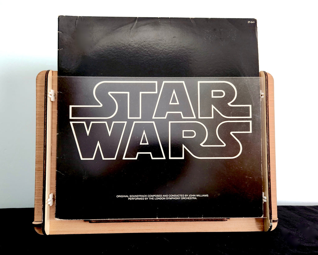Great Birthday or Christmas Gift for A Star Wars Fan!  1977 Star Wars Vinyl LP Soundtrack 2T-541 -  Plus Record Crate with Album Display