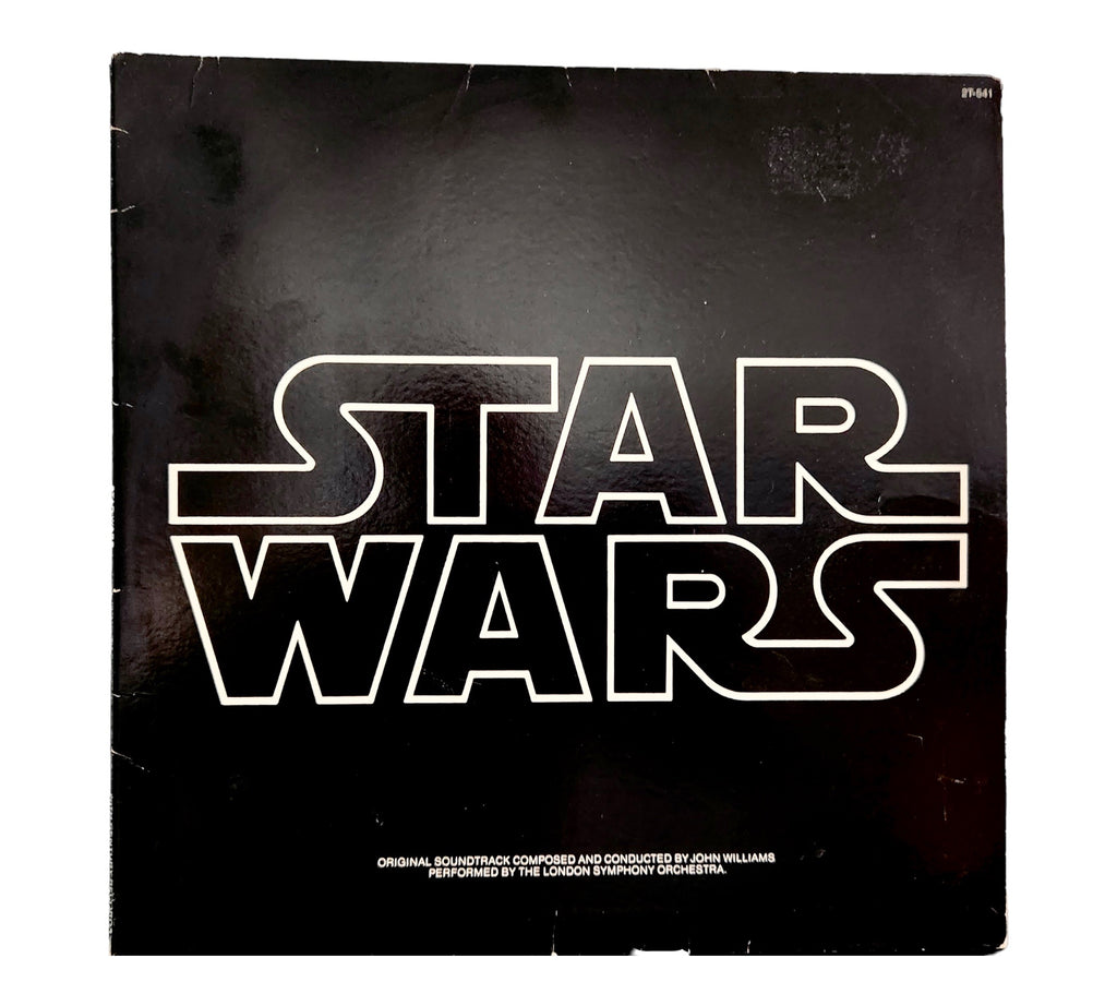 Great Birthday or Christmas Gift for A Star Wars Fan!  1977 Star Wars Vinyl LP Soundtrack 2T-541 -  Plus Record Crate with Album Display