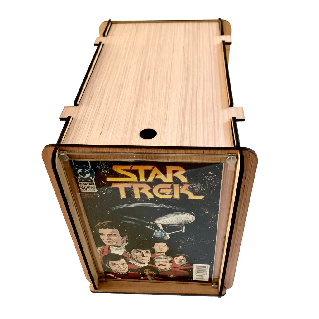 Original Romany House Comic Storage & Display  Short Box Plus Vintage DC Star Trek Comic - Great Gift for Your Favorite Trekkie