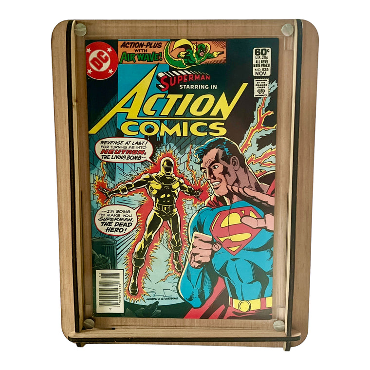 Comic Storage/Display Box PLUS a Vintage DC Comic - Superman's Action Comics VOL 44 #525 - For Your Superman Collection or A Great Gift