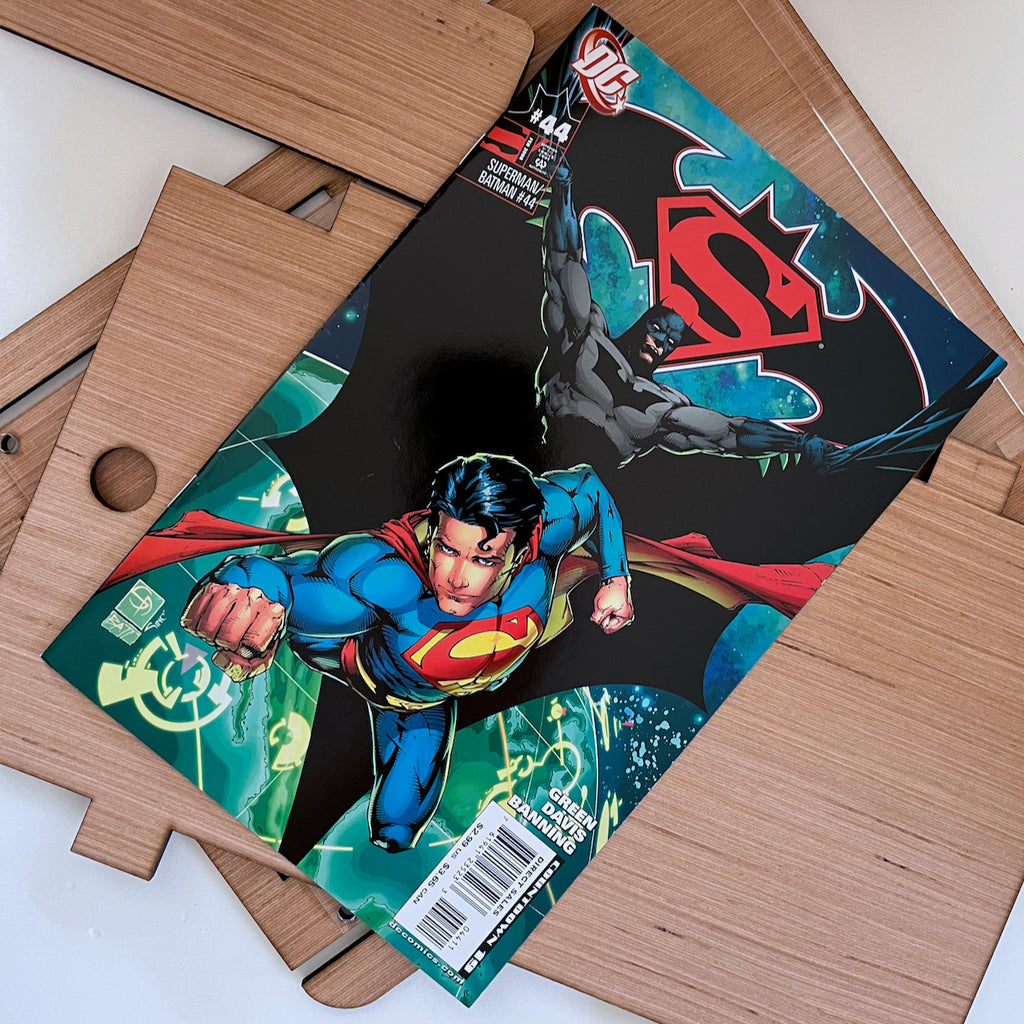 Romany House Original Comic Storage/Display Box PLUS  DC's Superman/Batman Mashup #44 Comic Book