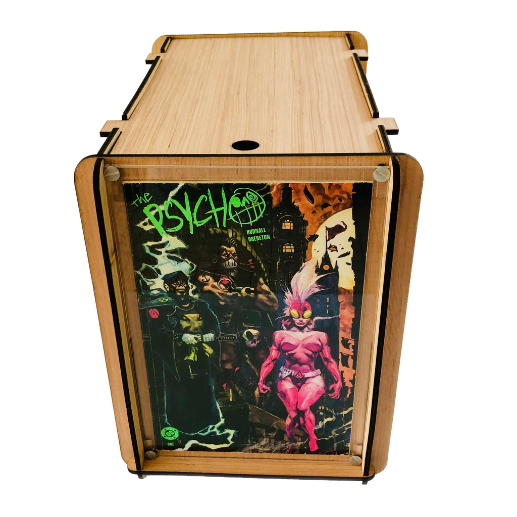 Romany House Comic Storage/Display Box + Vol 1 of DC's The Psycho Comic Ground Breaking Limited Series.  Every Comic Collection Needs This!