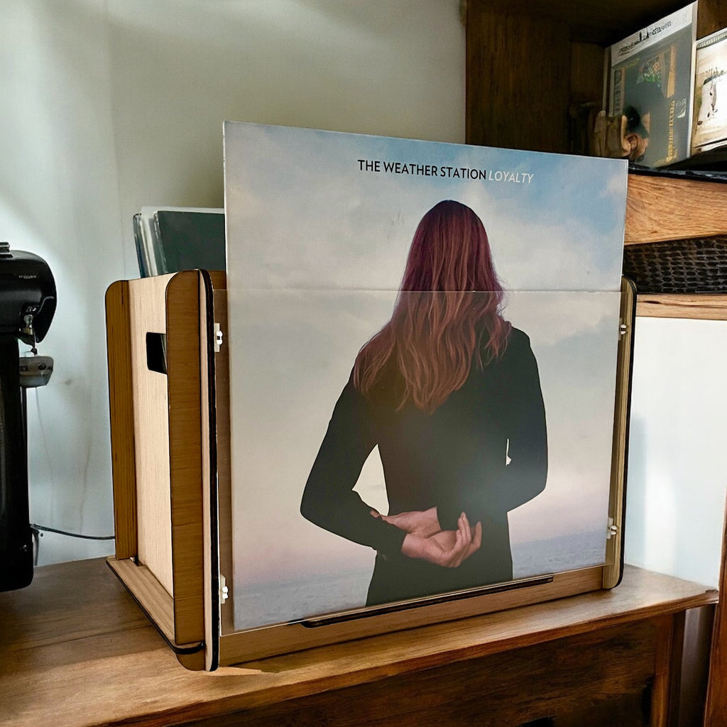 Romany House Vinyl Record Storage/Display Box Plus The Weather Station's 2015  'Loyalty' Album - A Must for Contemporary Vinyl Collectors