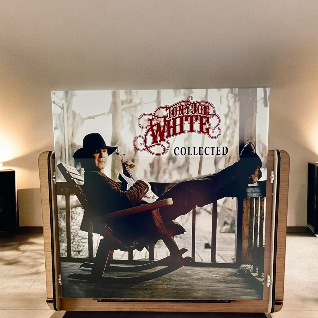 Romany House Vinyl Record Storage/Display Box Plus  Double Album - Tony Joe White 'Collected'   - A Great Swamp Rock Album