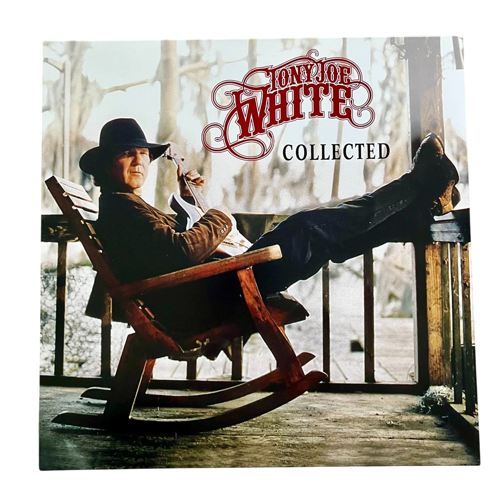 Romany House Vinyl Record Storage/Display Box Plus  Double Album - Tony Joe White 'Collected'   - A Great Swamp Rock Album