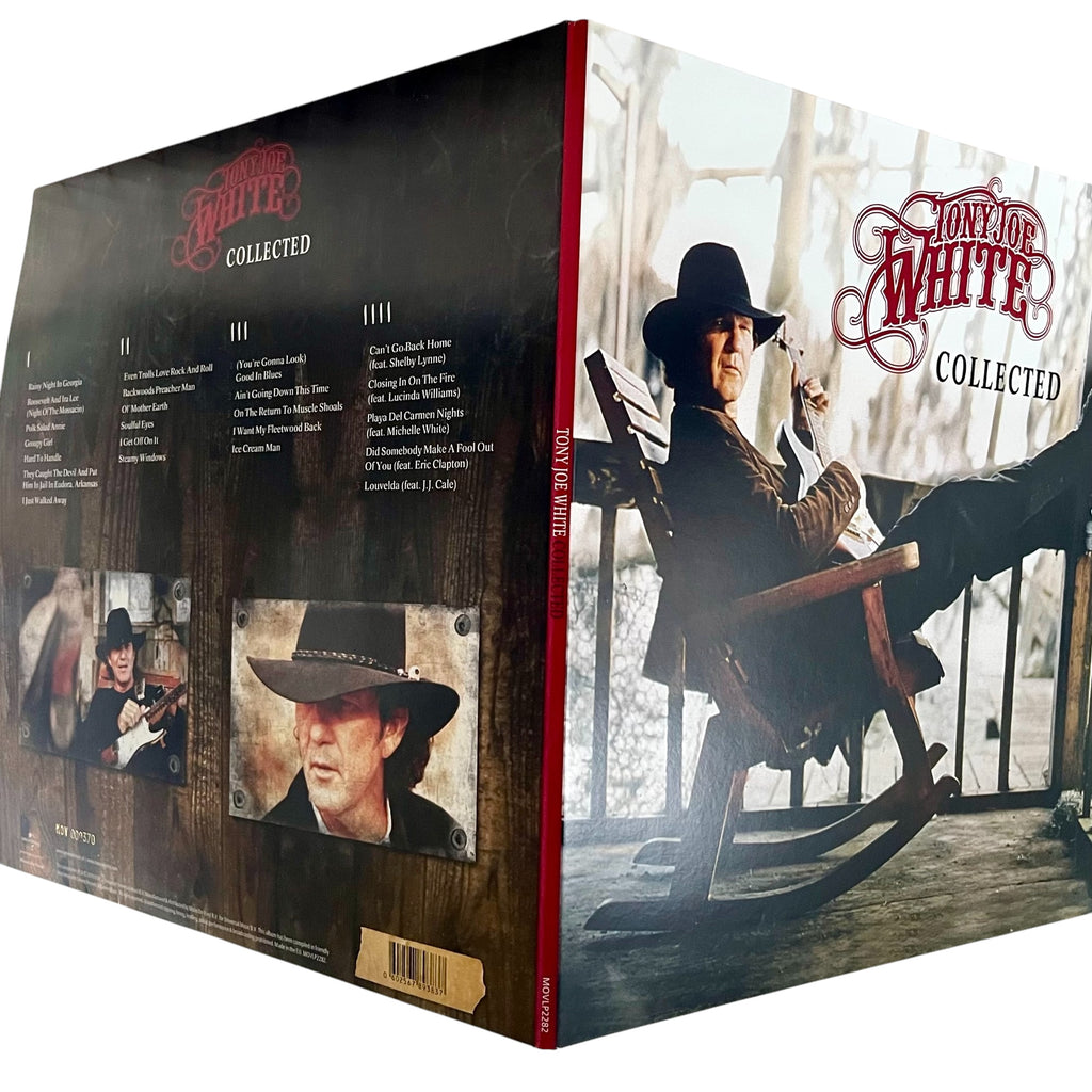 Romany House Vinyl Record Storage/Display Box Plus  Double Album - Tony Joe White 'Collected'   - A Great Swamp Rock Album