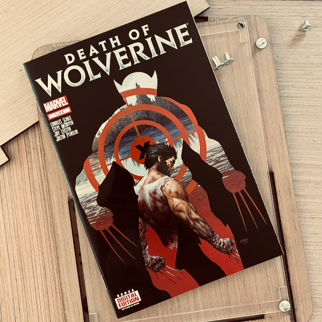 Comic Storage & Display Short Box PLUS Marvel's Death of Wolverine Issue #1 Comic