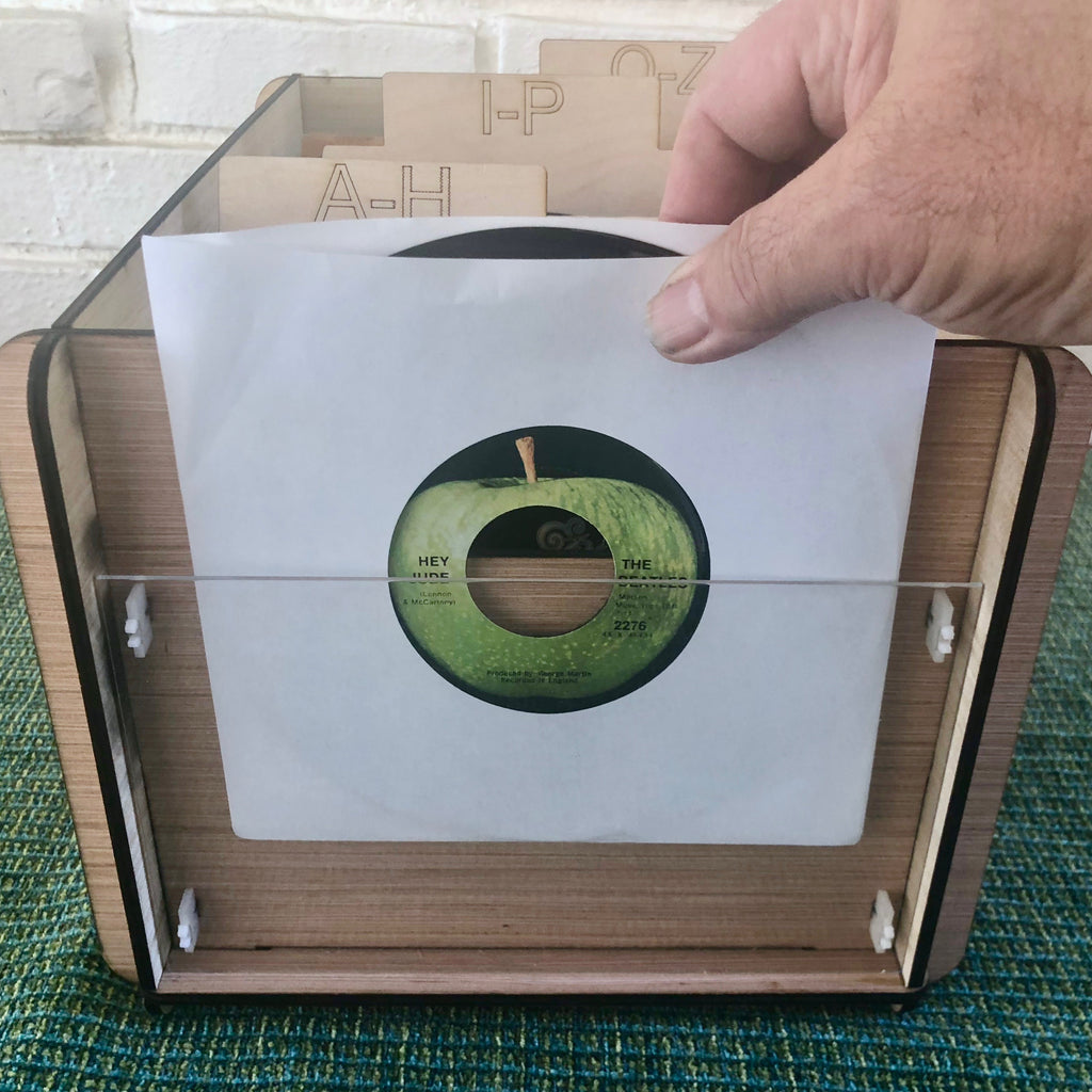 45 RPM Record Storage Box Plus Record Frame and 3 Dividers for 45s or 7 inch Disc