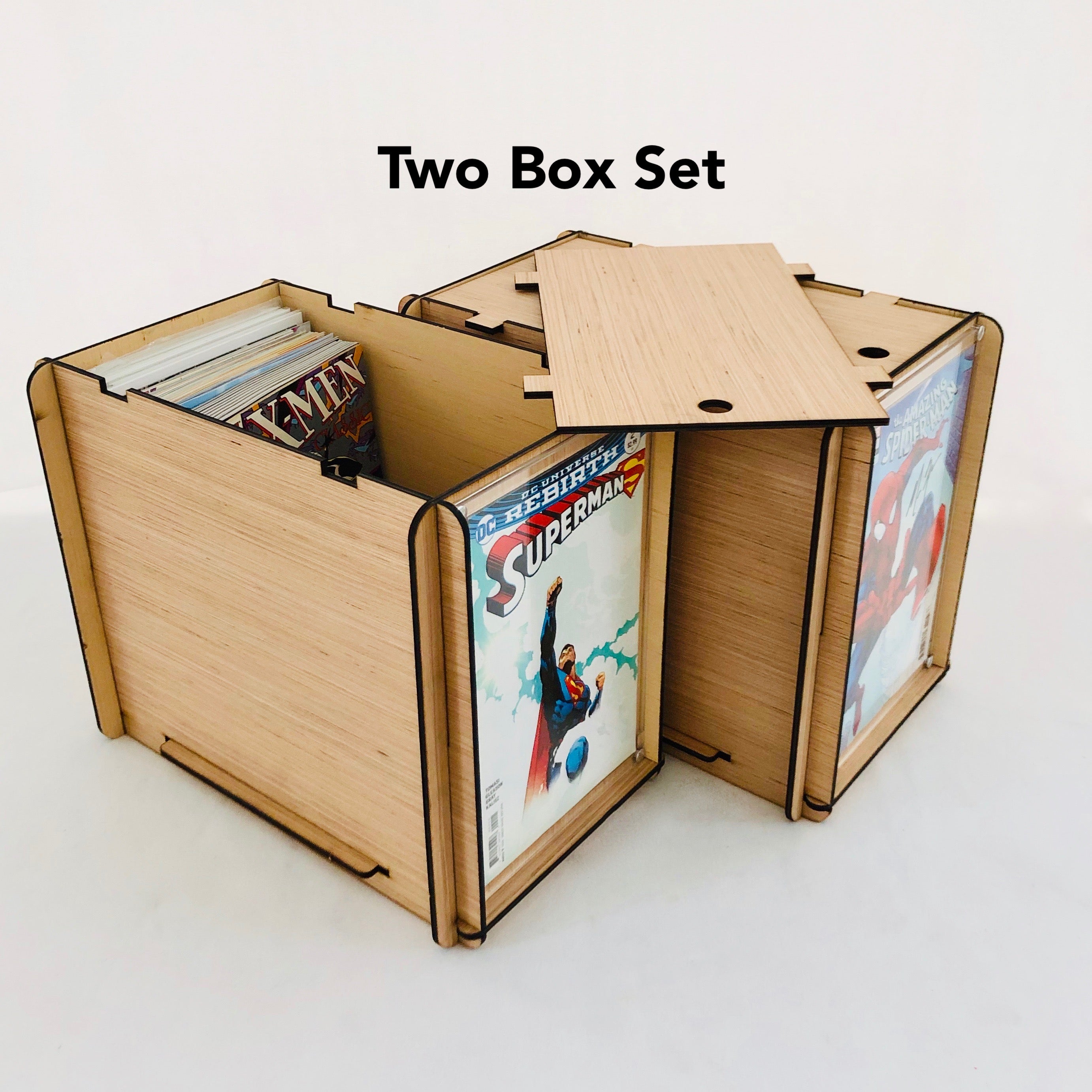 Comic Book Storage Boxes with Comic Book Frame 2 Pack Perfect Gift for ...