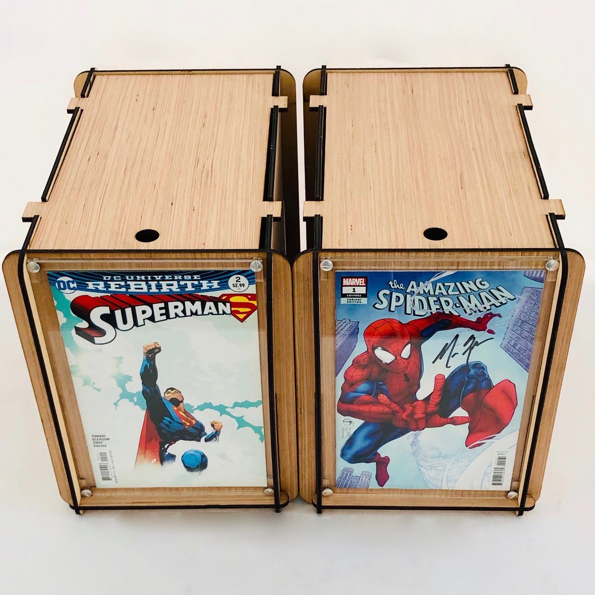 Comic Book Storage Boxes with Comic Book Frame 2 Pack Perfect Gift for ...