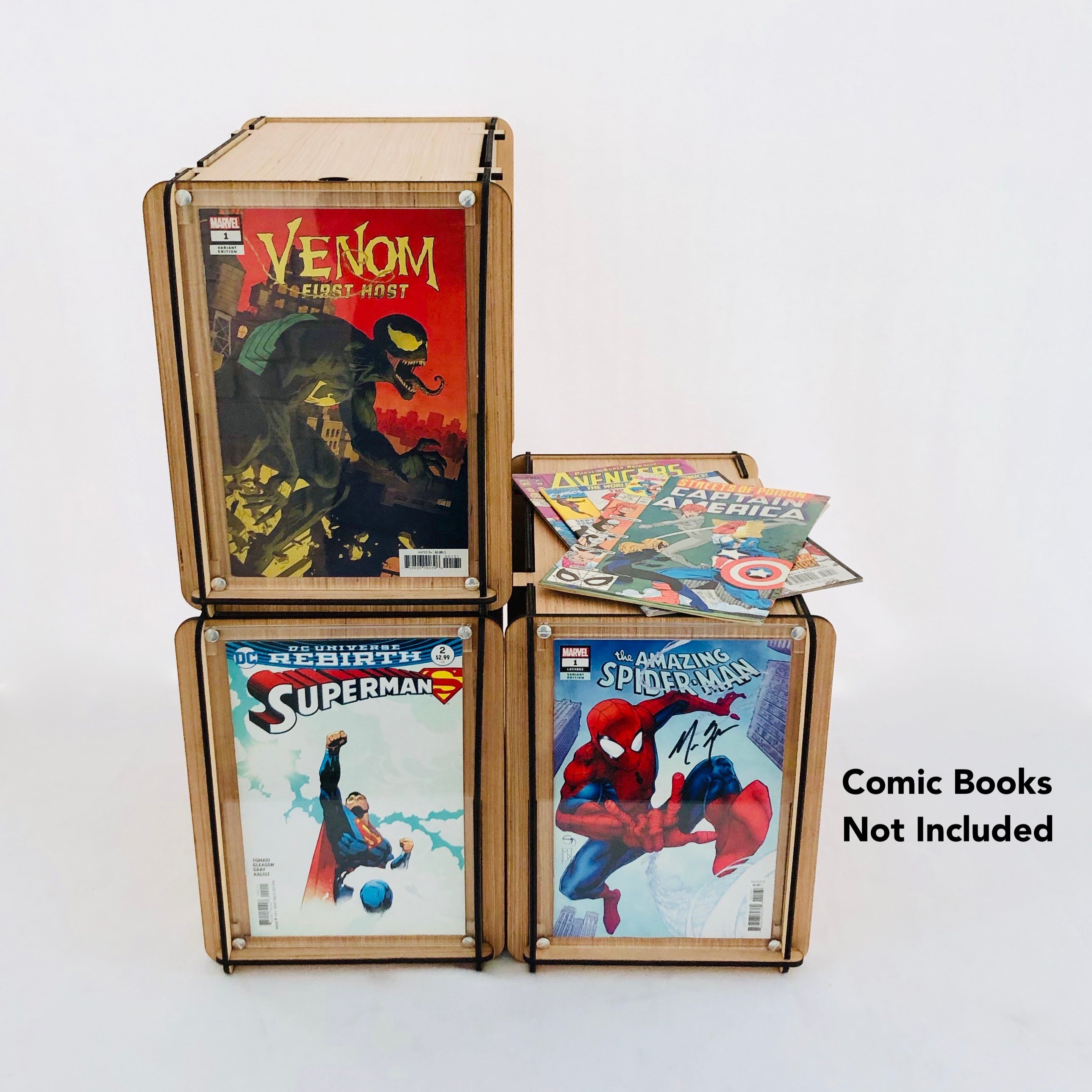 Comic Book Storage Boxes with Comic Frame 3 pack - Perfect for ...