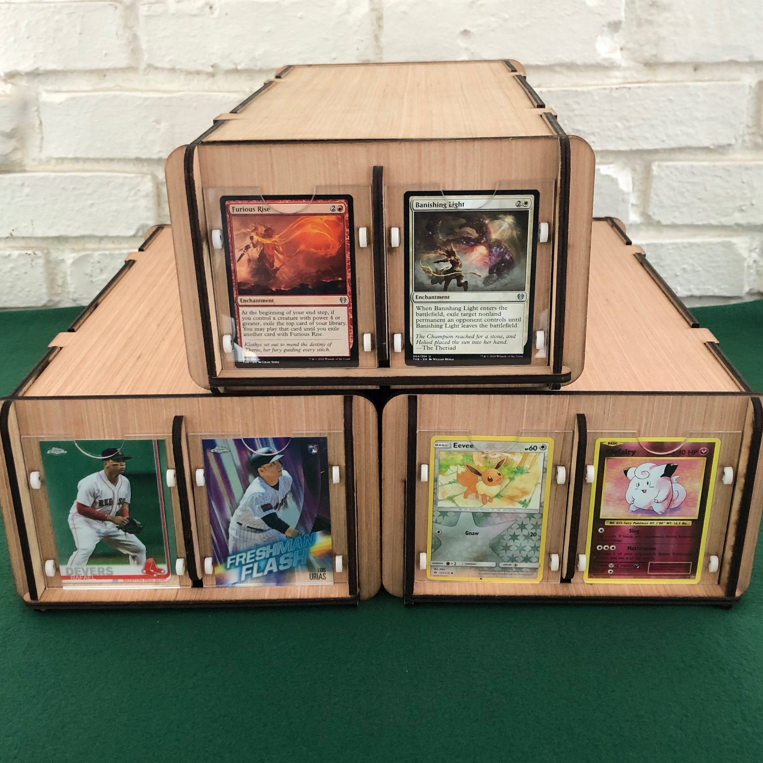 Three CCG/TCG Deck Boxes with Frames & Dividers. Display, Organize ...