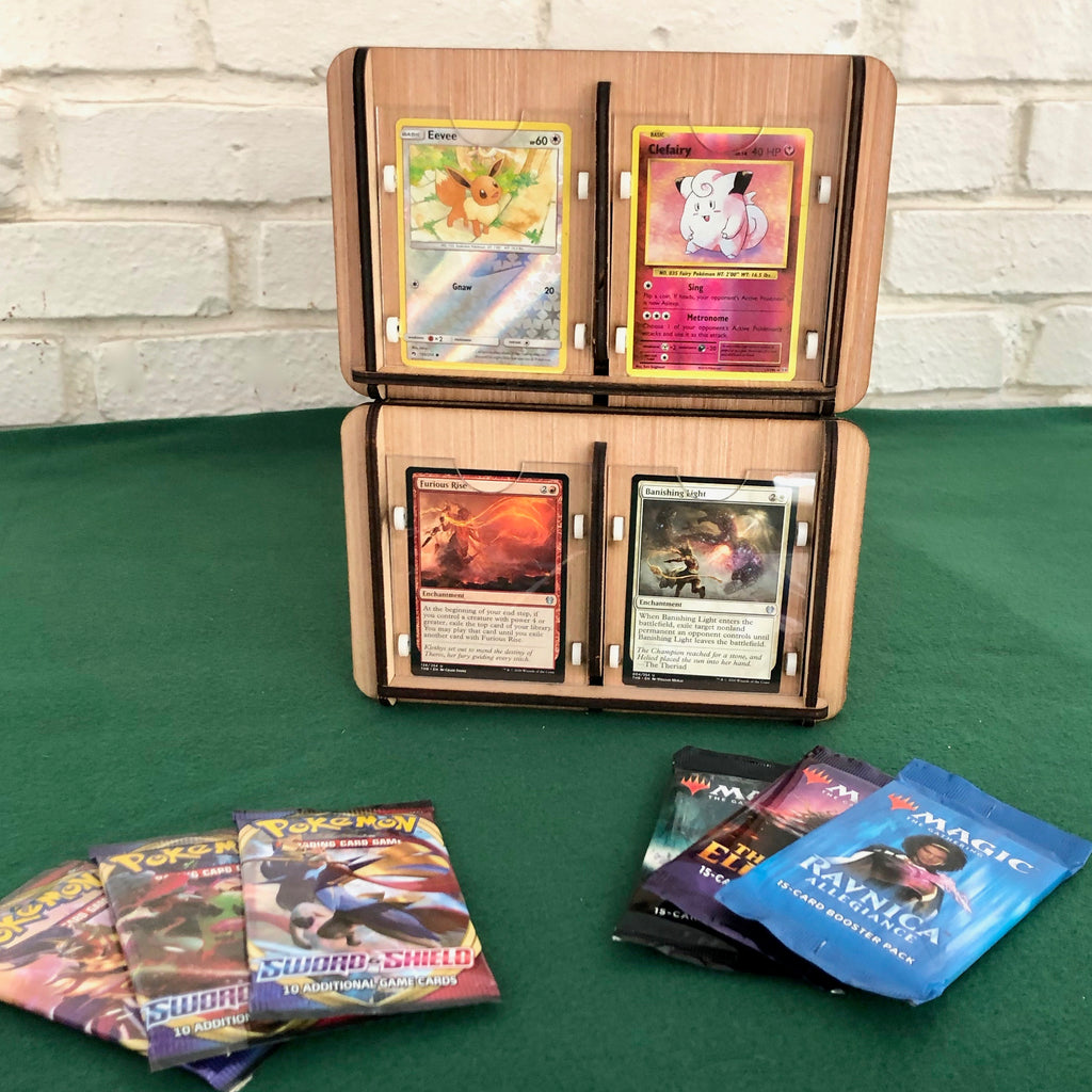 Two CCG/TCG Deck Boxes with Frames & Dividers - Display, Organize, Store Magic, Pokeman, or Baseball Cards
