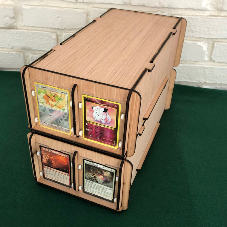 Trading Card Game Box With Sections Divided Playing Card Case Collector's  Card Storage Chest, Rustic Wooden Geek Gift Box, Gifts for Him 