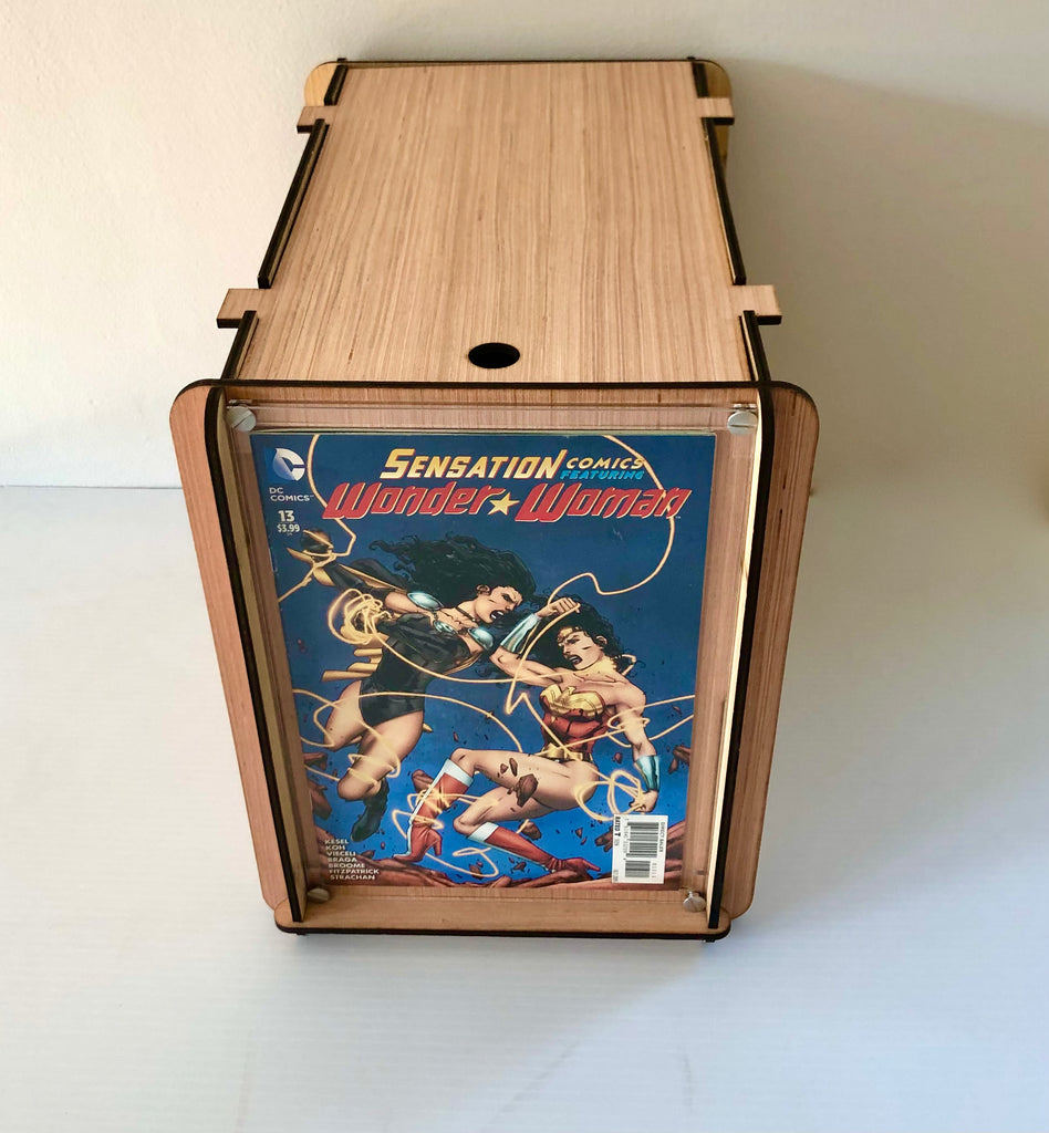 Comic Storage & Display Box PLUS a DC Wonder Woman Comic from the Sensation Comics Line - Great Gift or Treat Yourself!
