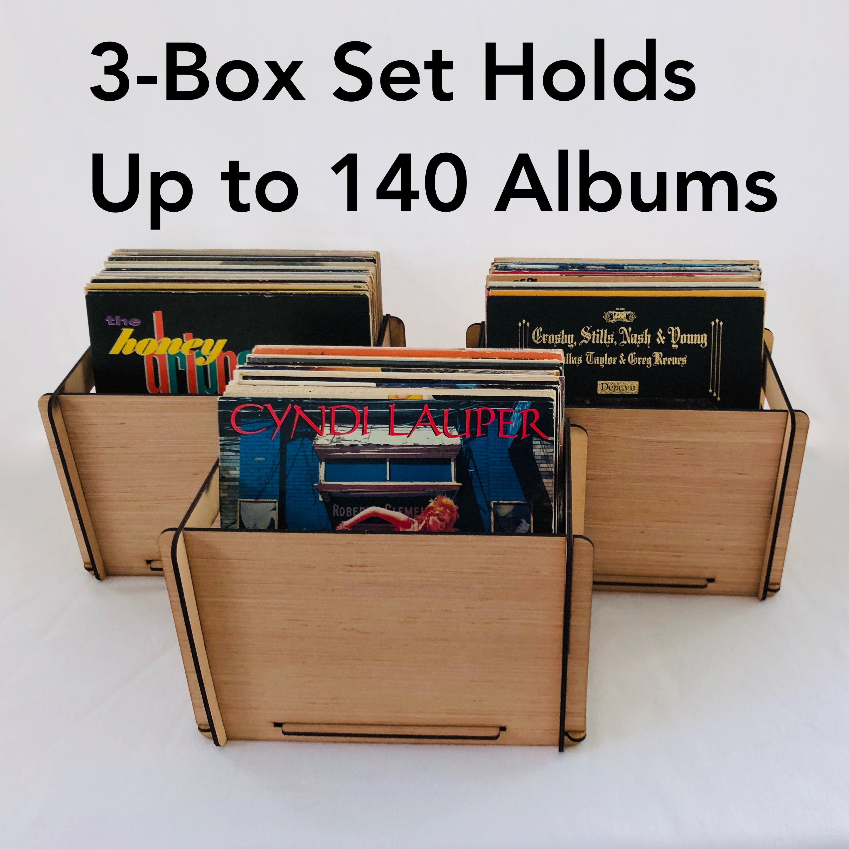 Vinyl Record Storage Crates These Wood LP Record Boxes come in a 3 pack for  added savings and Free U.S. Shipping $125.99