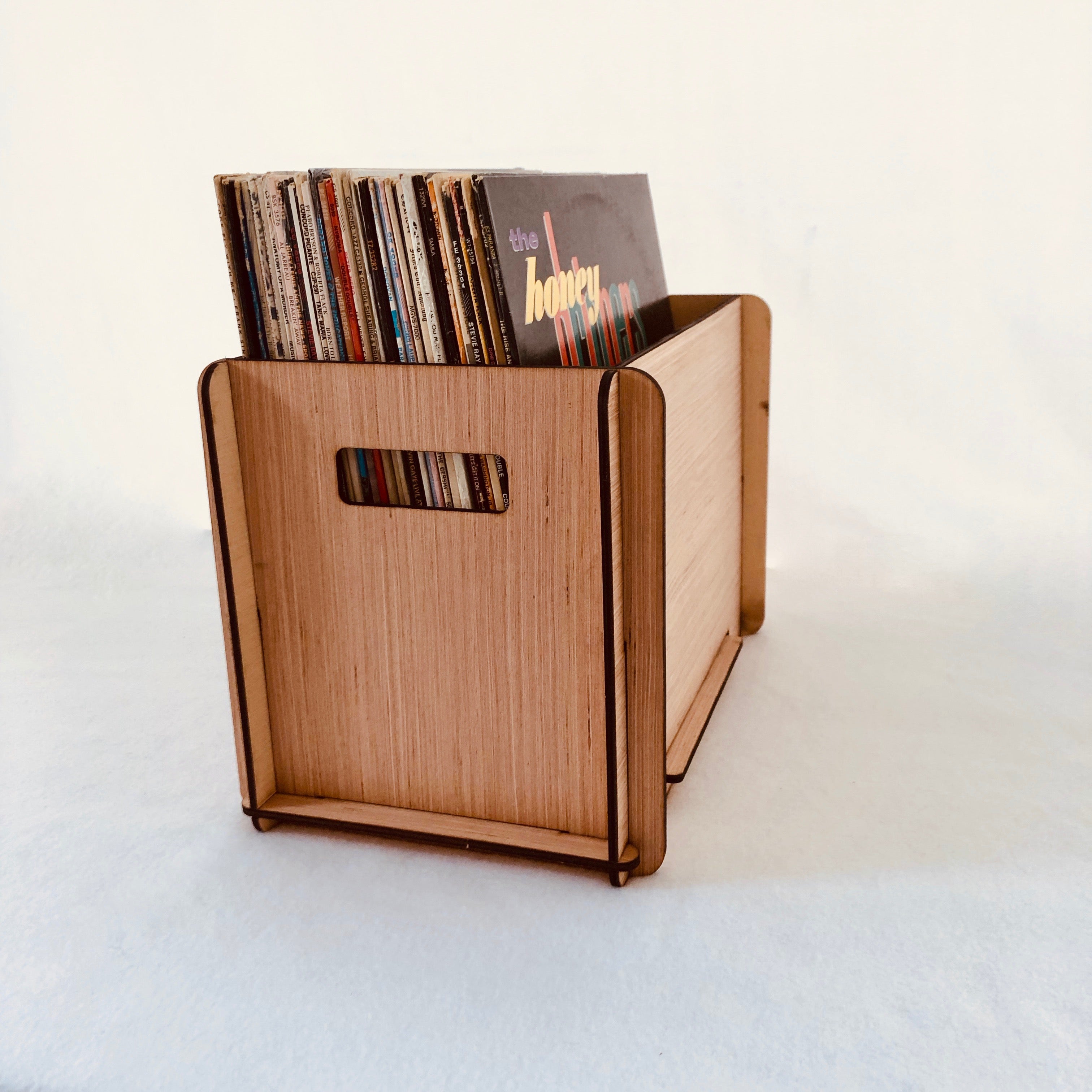 Vinyl Record Storage Crates These Wood LP Record Boxes come in a 3 pack ...