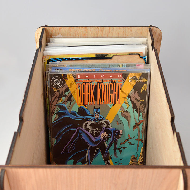 KaPow Comic Book Storage Box with Lid - Collapsible and Stackable - Makes A  Great Gift!