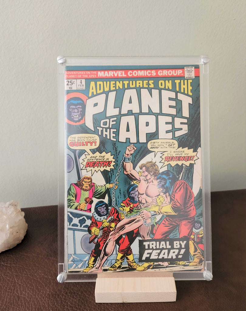 Comic Book Frame with Upcycled Wood Stand and Nonglare Acrylic Cover a Great Christmas Gift
