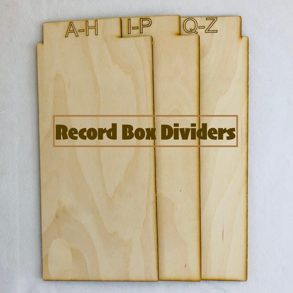 Organizing Alpha Dividers for Your Vinyl LP Record Collection - Set of Three